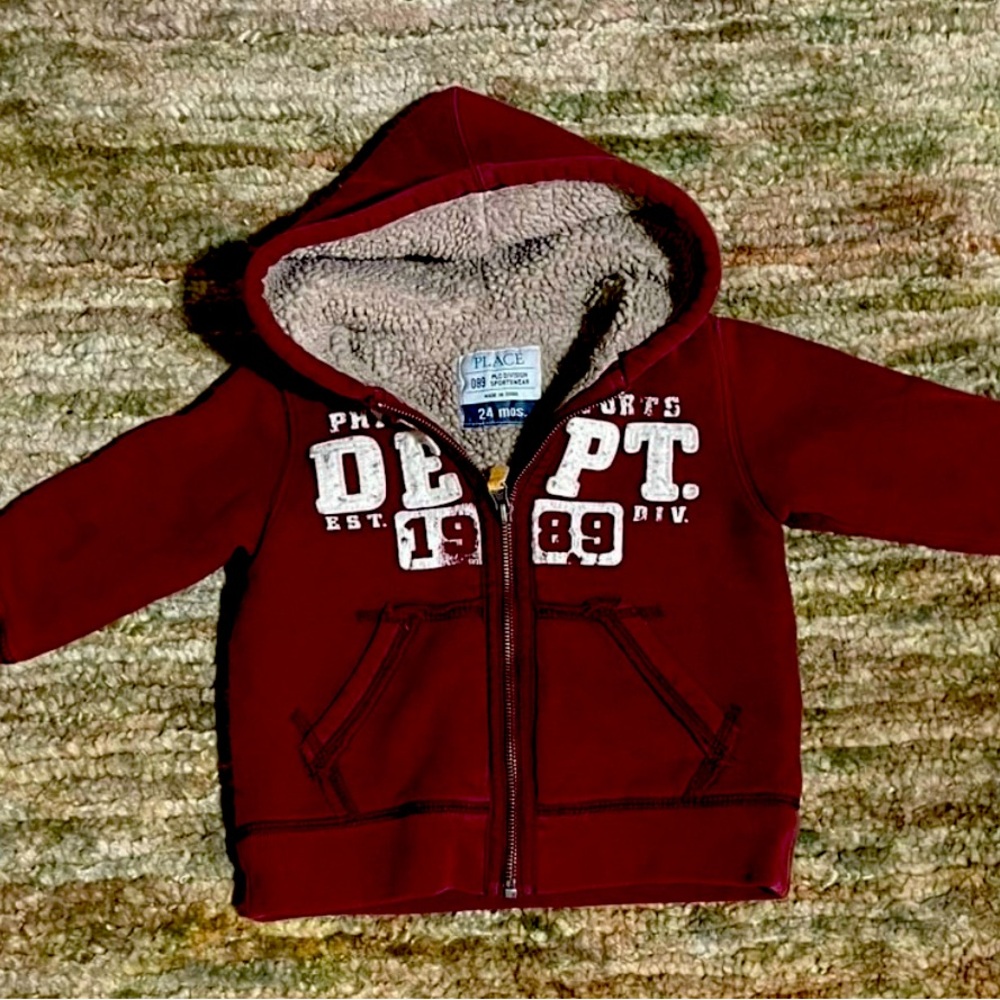 Distressed Sherpa Lined Hoodie | Fire Dept zip up